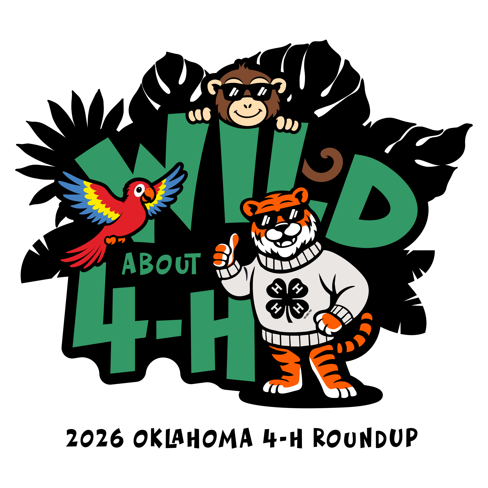 Wild about 4h Round Up Logo.